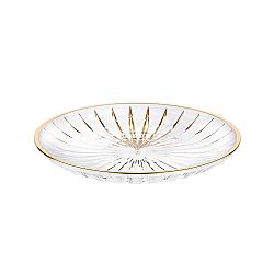 Altom Plytký sklenený tanier Venus gold, 25 cm