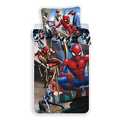 Jerry Fabrics Detské bavlnené obliečky Spiderman action, 140 x 200 cm, 70 x 90 cm