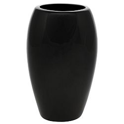Keramická váza Jar1, 14 x 24 x 10 cm, čierna