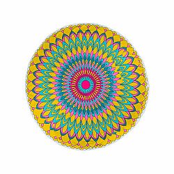 Modom Plážová osuška okrúhla Fancy Flower, 150 cm