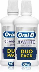 Oral B 3D White Luxe Perfection Ústna Voda Duo pack 2 x 500ml, Bez Alkoholu
