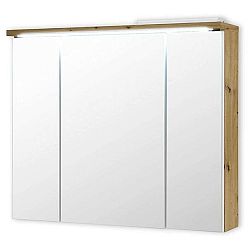 Sconto Zrkadlová skrinka POOL biela vysoký lesk, 80 cm